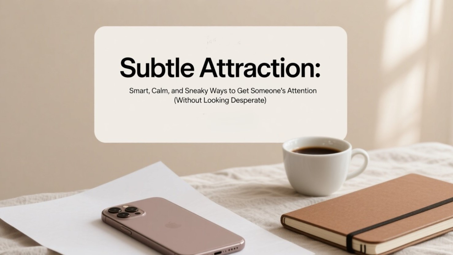Subtle Attraction: Smart, Calm, and Sneaky Ways to Get Someone’s Attention (Without Looking Desperate) 💫📱
