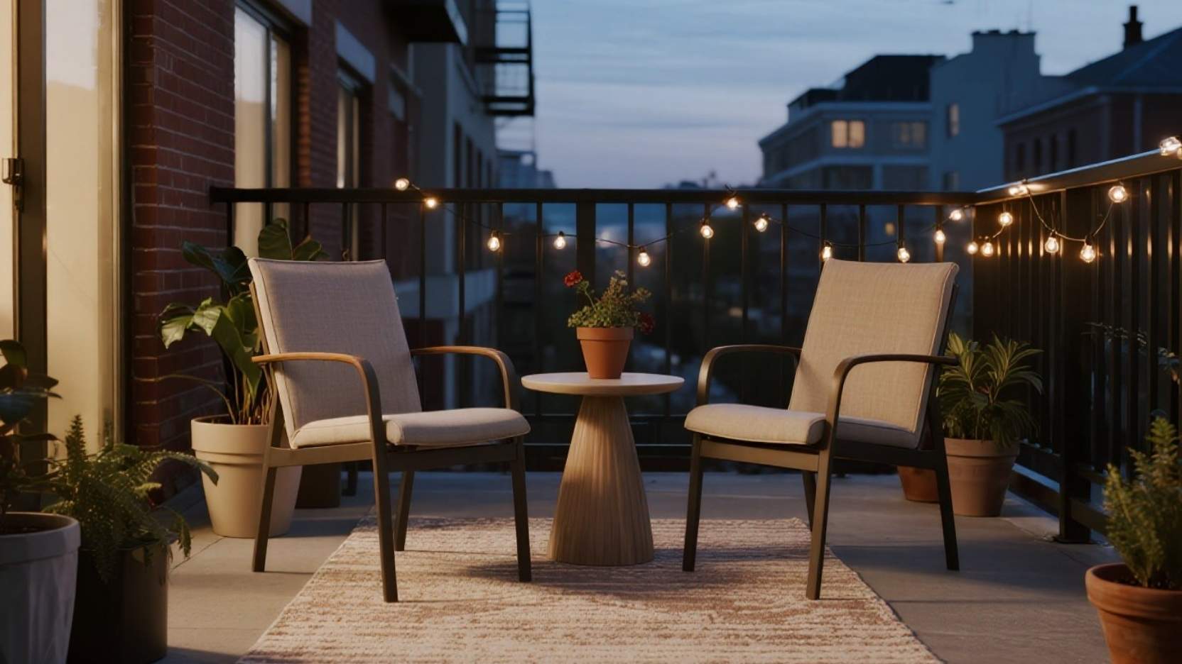 From Bare to Cozy: A First-Apartment Balcony Makeover with Rugs, Plants, and Soft Lighting