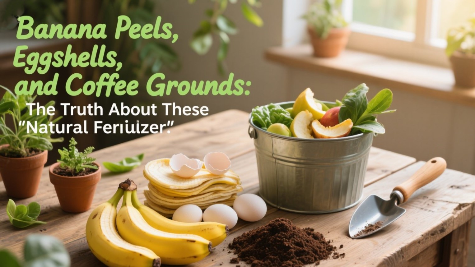 Banana Peels, Eggshells, and Coffee Grounds: The Truth About These ‘Natural Fertilizers’ 🍌☕🥚