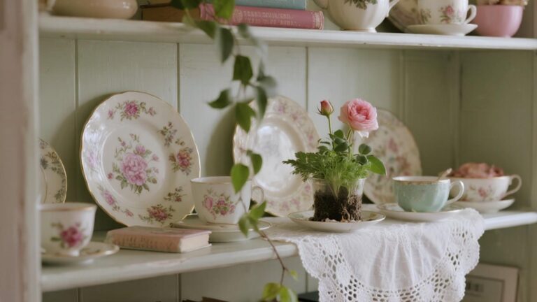 Tea-Set Vignettes for Spring: Styling Heirloom China with Living Greens