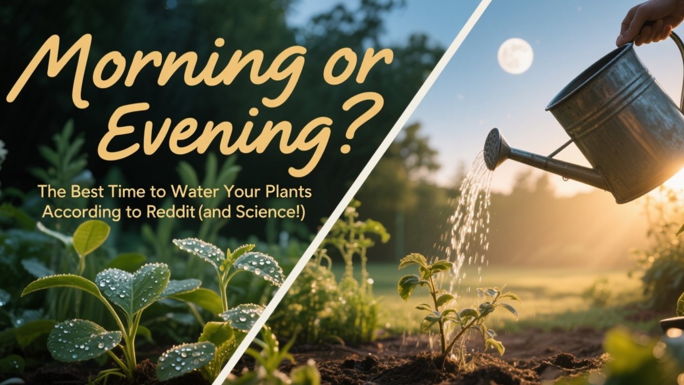 🌄 Morning or Evening? The Best Time to Water Your Plants According to Reddit (and Science!) 🌙