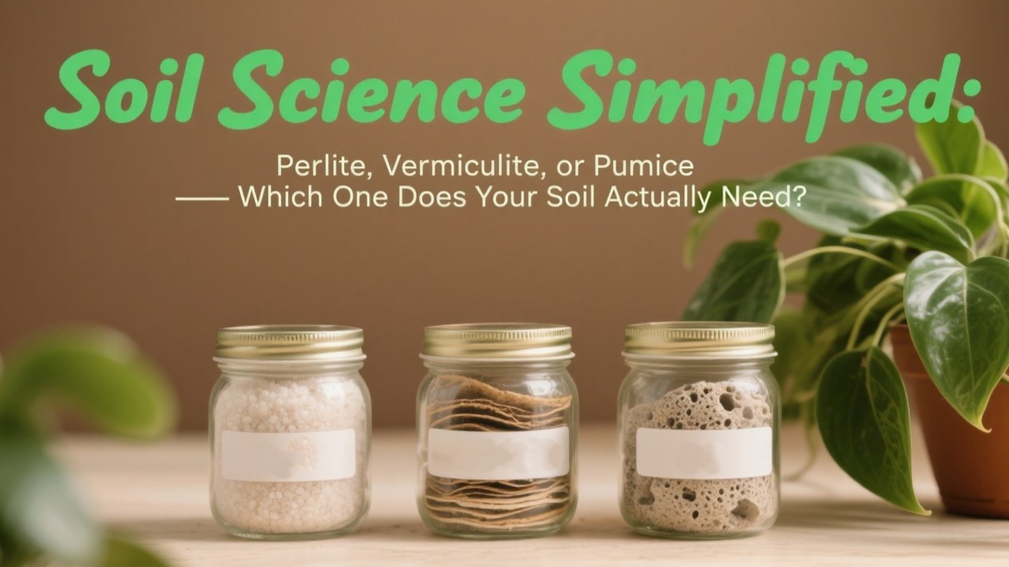 ⚗️🌱 Soil Science Simplified: Perlite, Vermiculite, or Pumice — Which One Does Your Soil Actually Need?