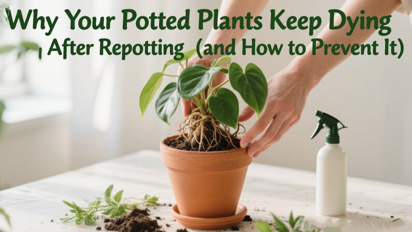 😭🪴 Why Your Potted Plants Keep Dying After Repotting (and How to Prevent It)