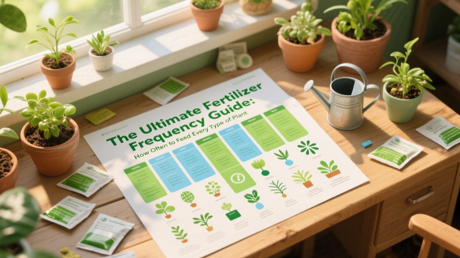📅 The Ultimate Fertilizer Frequency Guide: How Often to Feed Every Type of Plant 🌿🌸