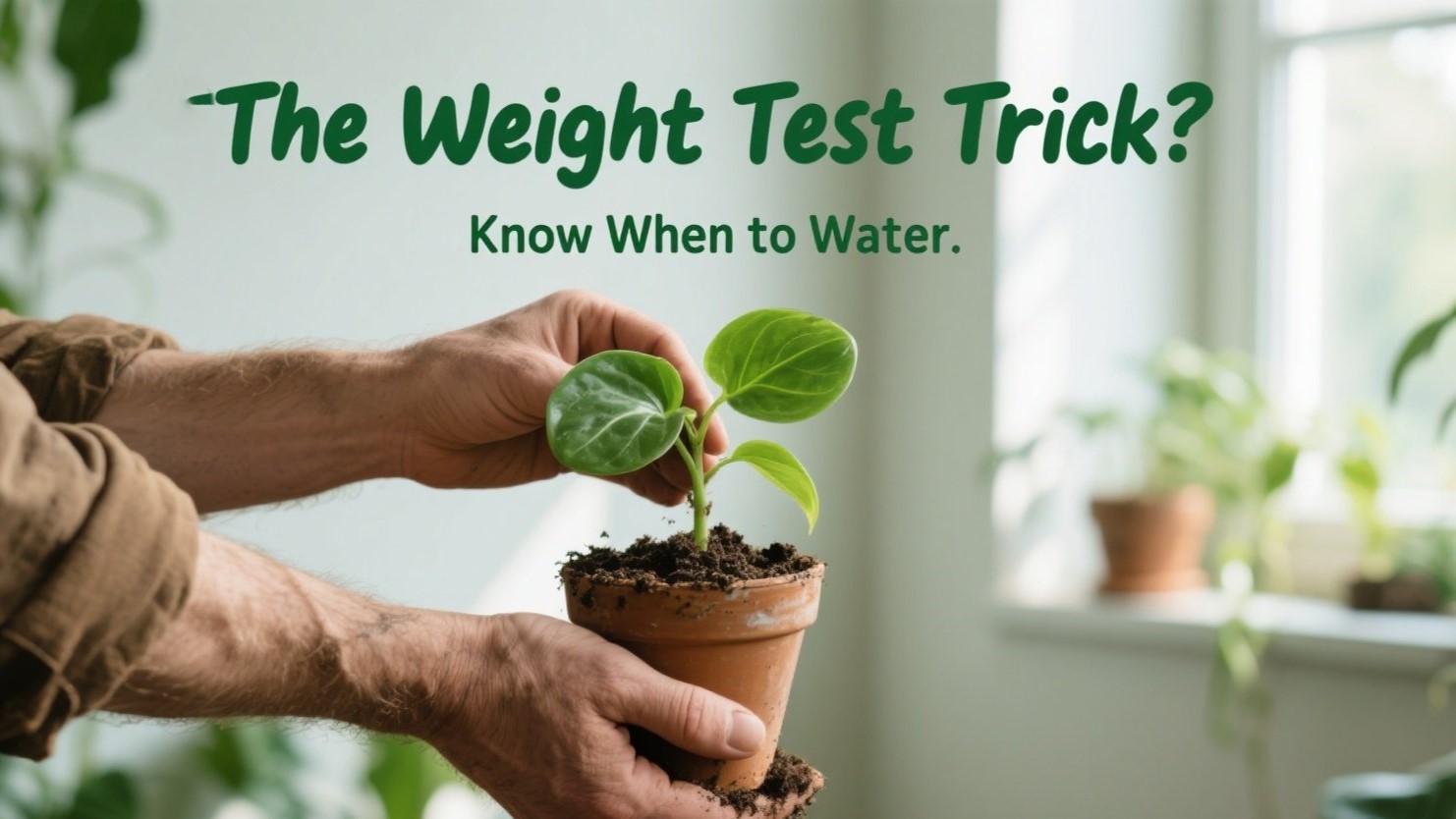 The Weight Test Trick: The Foolproof Way to Know When Your Plants Really Need Water 🪴⚖️