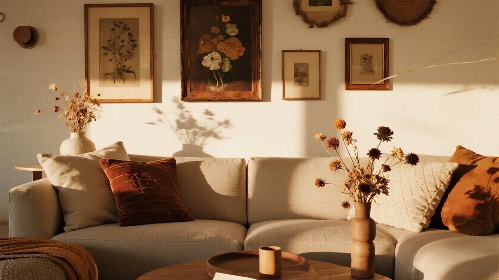Walls that Feel Like Walks: Designing a Dried Flower Gallery in Autumn Tones