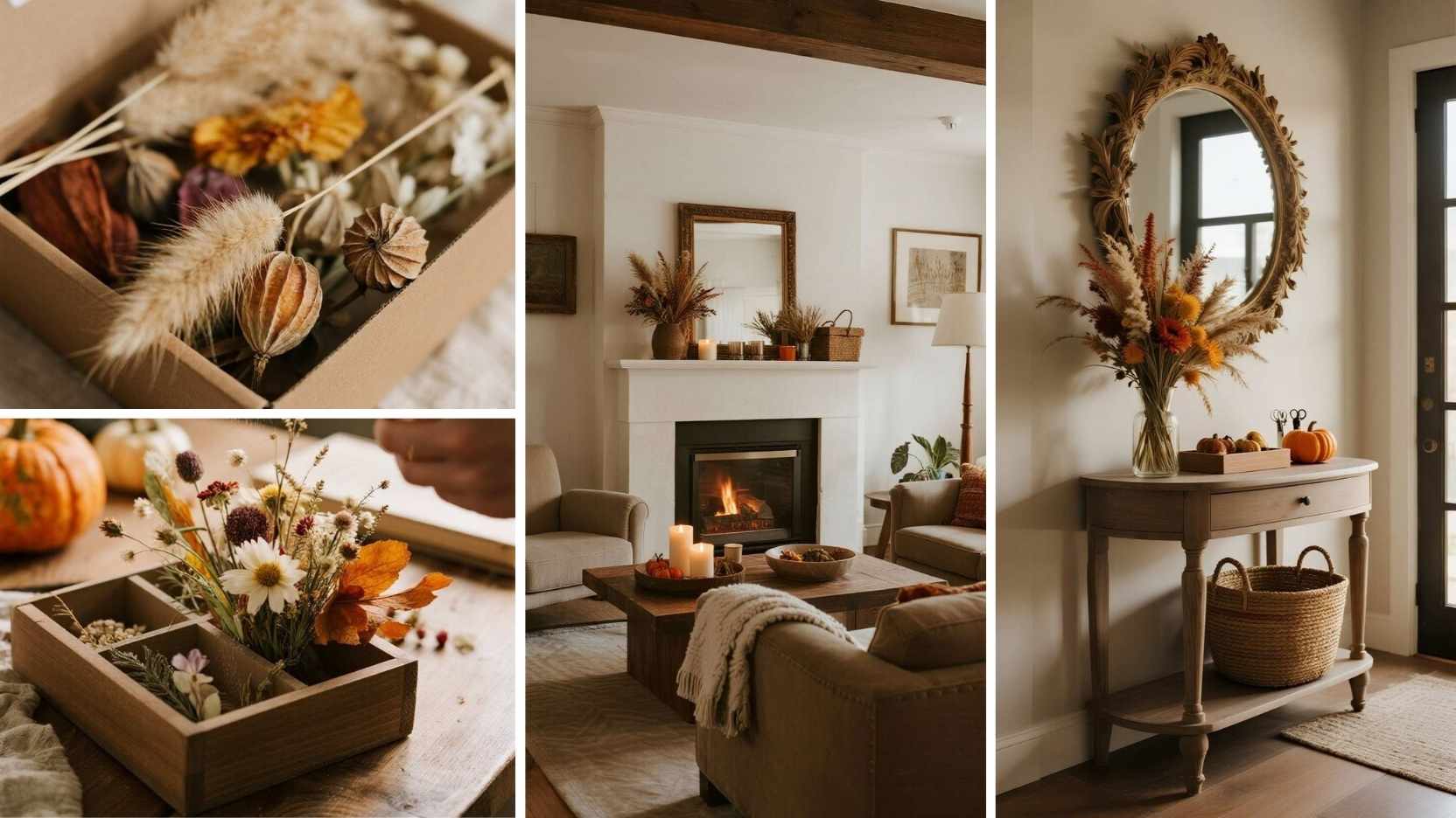 From Wedding Aisle to Cozy Corner: Styling Dried Flower Meadow Boxes for Fall Interiors