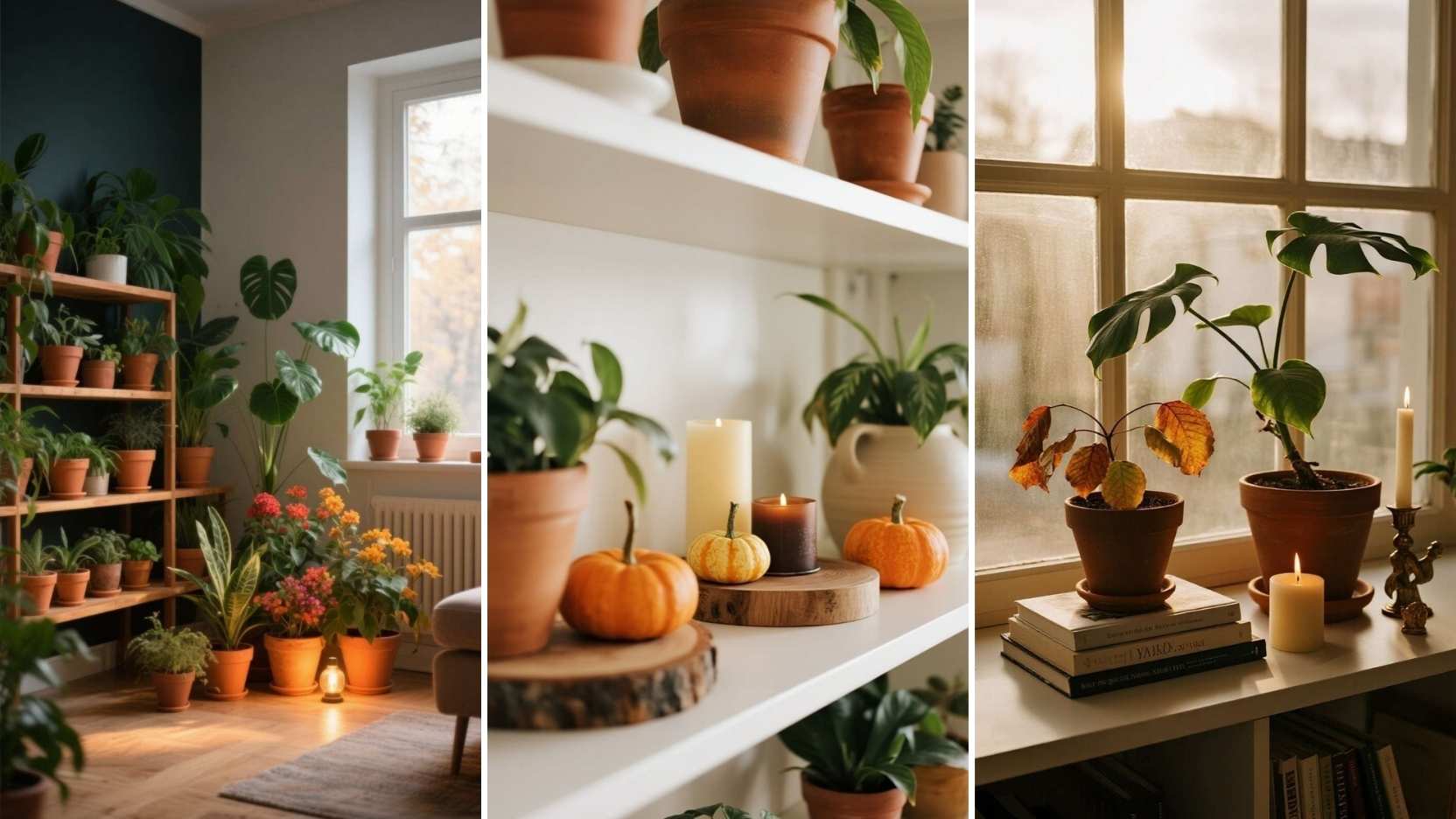 The Cozy Autumn Plant Shelf Method: Layering Greens With Warm Tones (Without Blocking Light)