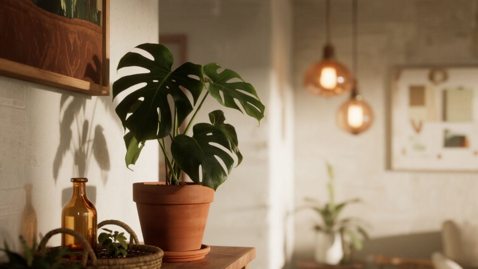 The Warm & Welcoming Plant Palette: Terracotta, Amber Glass, and Deep Greens (No Renovation Needed)