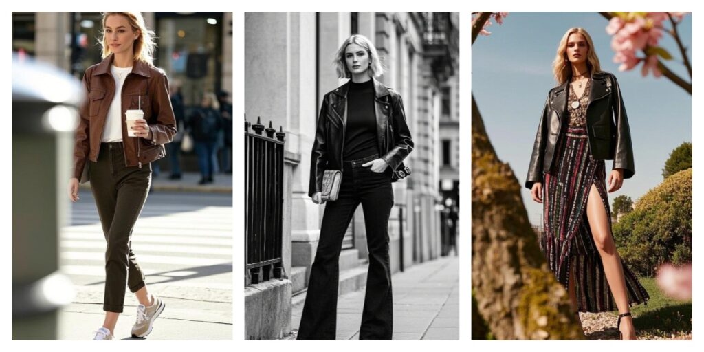 10 Chic Ways Women Can Wear Leather Jackets This Spring