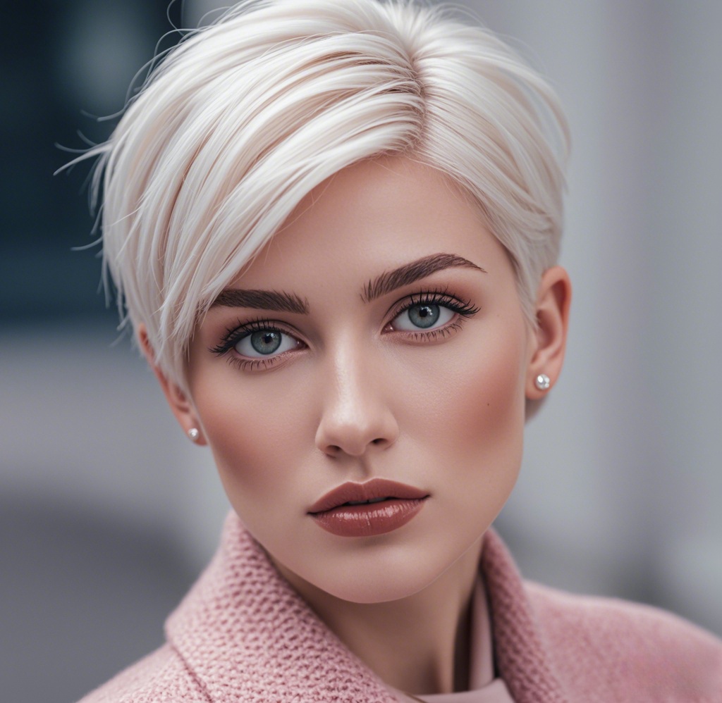 Modern Short Blonde Long Pixie Cut