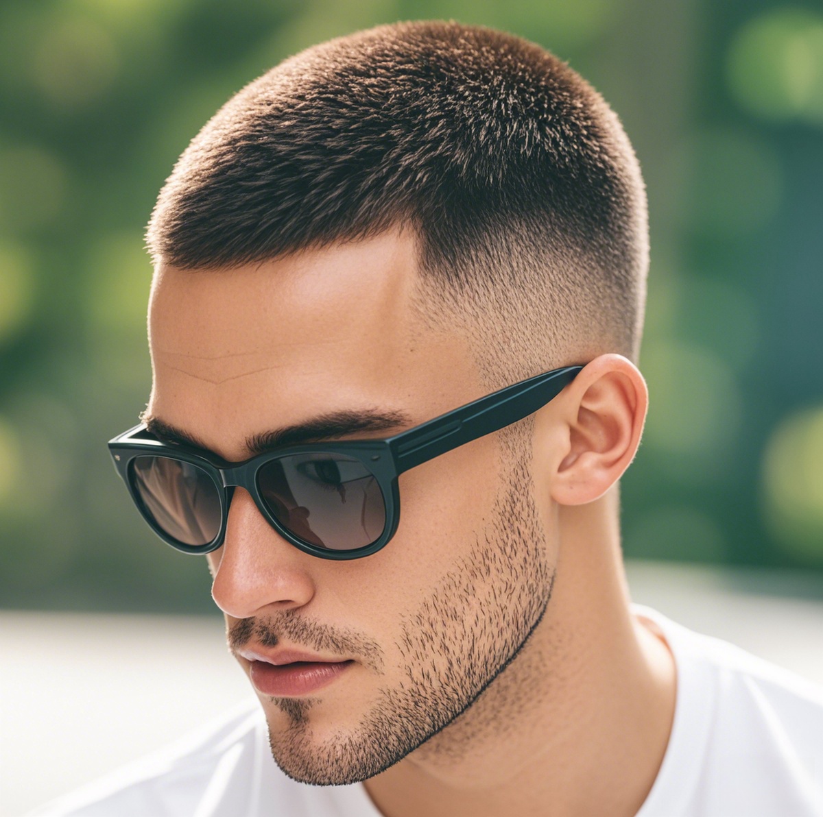 The Modern and Minimalist Buzz Cut with Low Fade