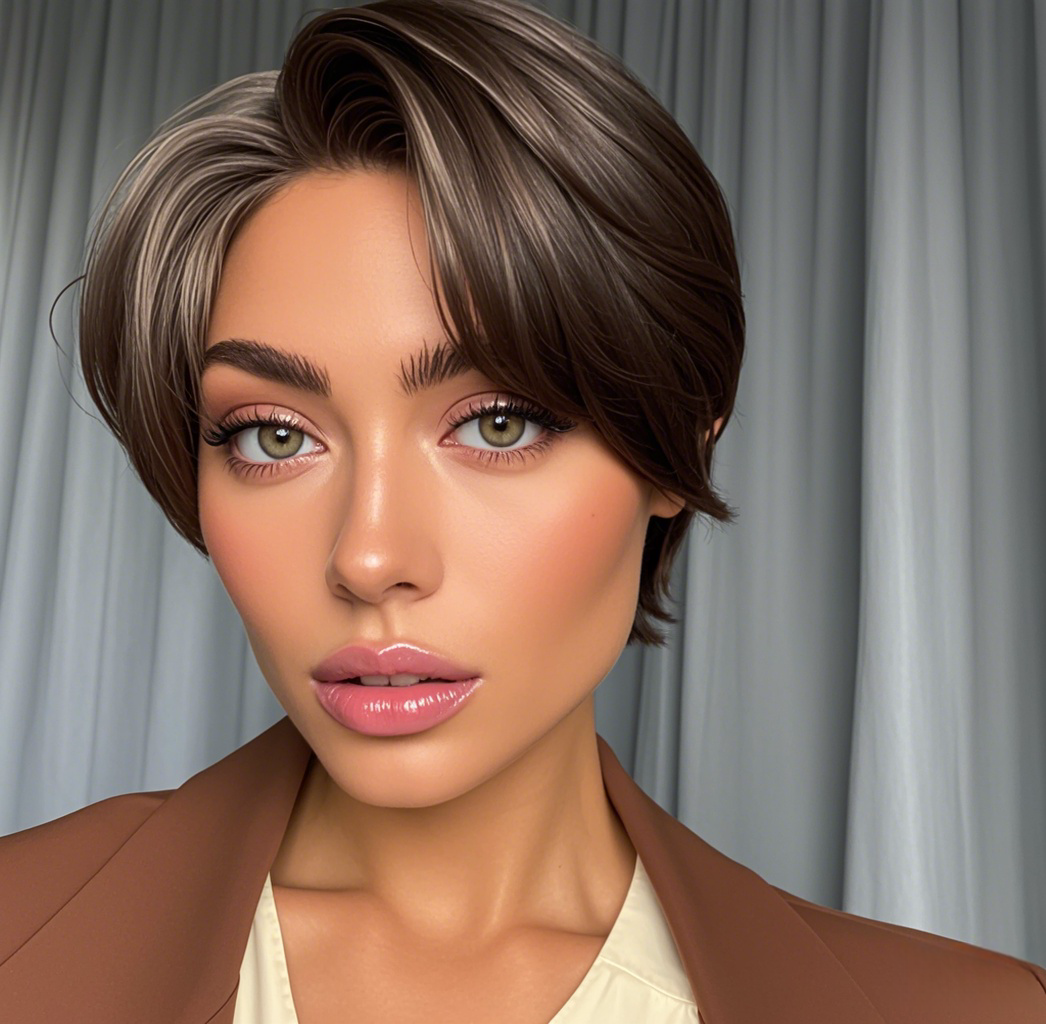 Slicked - Back Two - Toned Long Pixie Cut