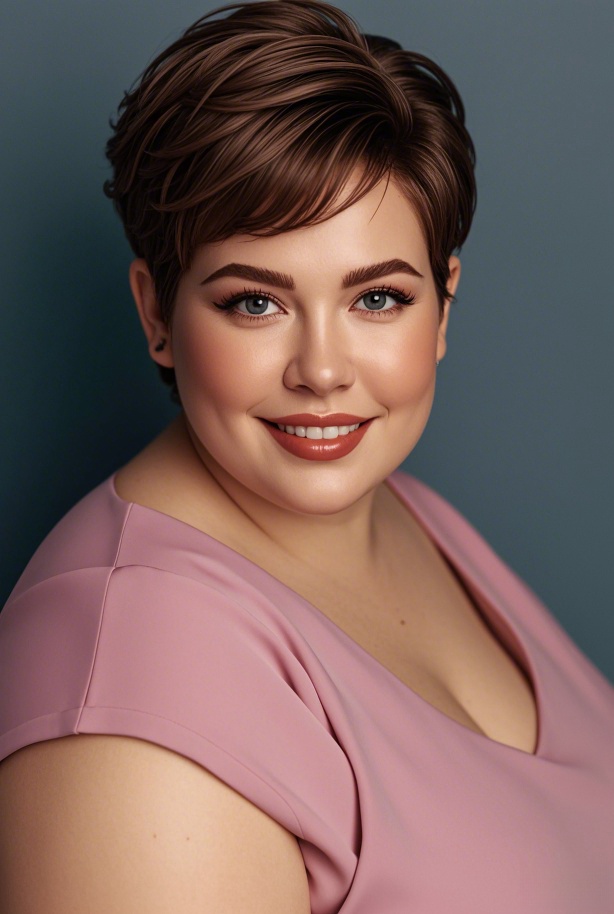 Medium-Brown Tousled Long Pixie