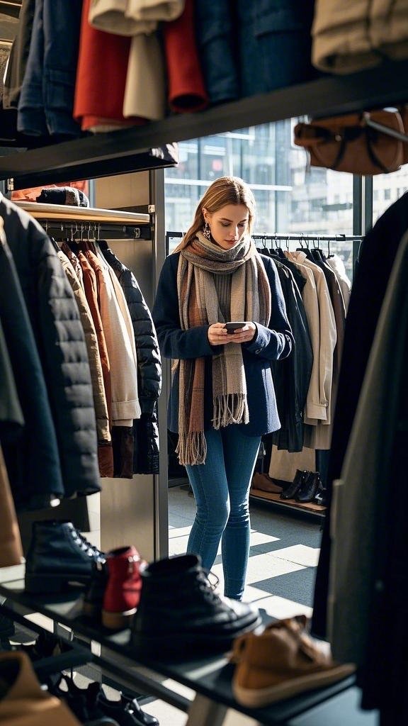 Navy Blue Coat and Matching Blue Jeans Look