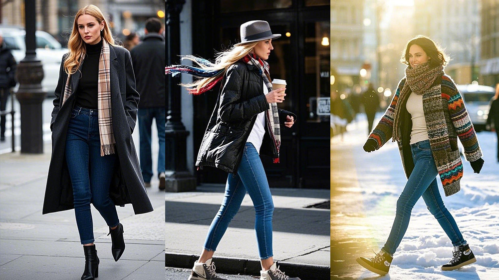 10 Fashionable Ways for Women to Wear Skinny Jeans in Winter
