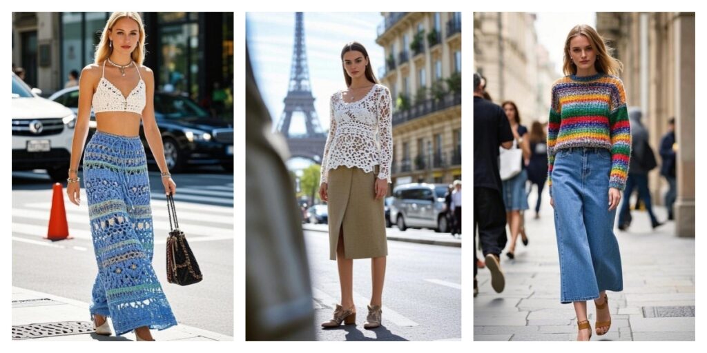 10 Spring Outfit Ideas with Crochet Tops for Women