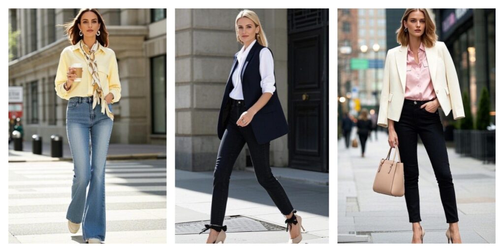 10 Must - Know Combinations: Women's Jeans in Business Casual Attire