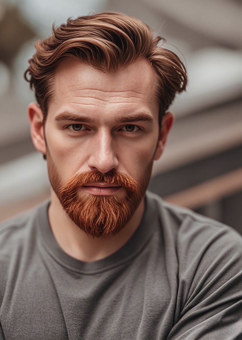 Short goatee as a refined contrast