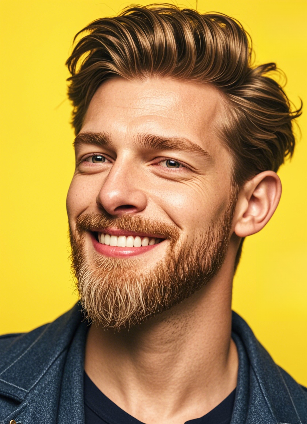 Man with a light-brown short goatee