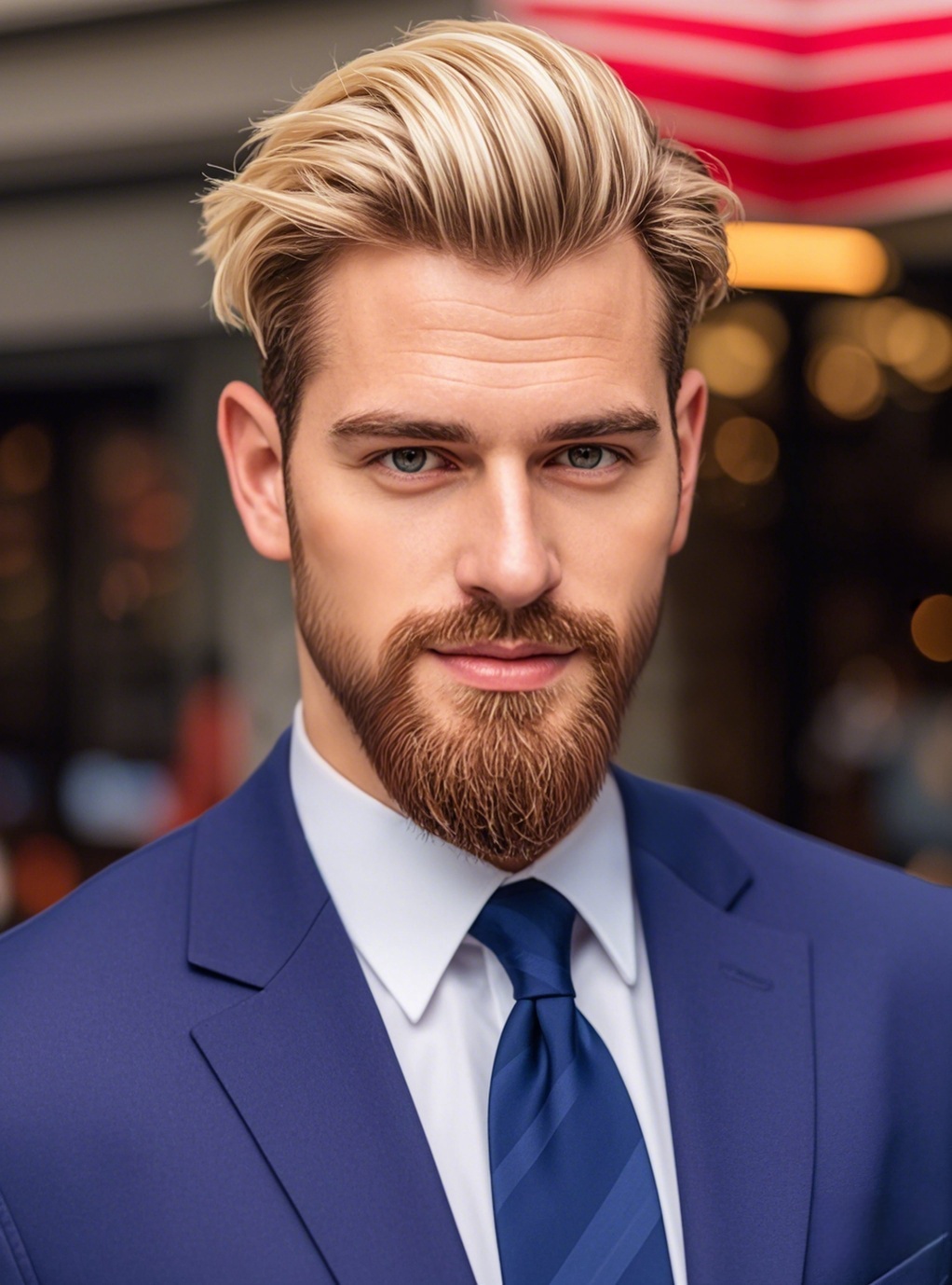 Man with a refined short goatee