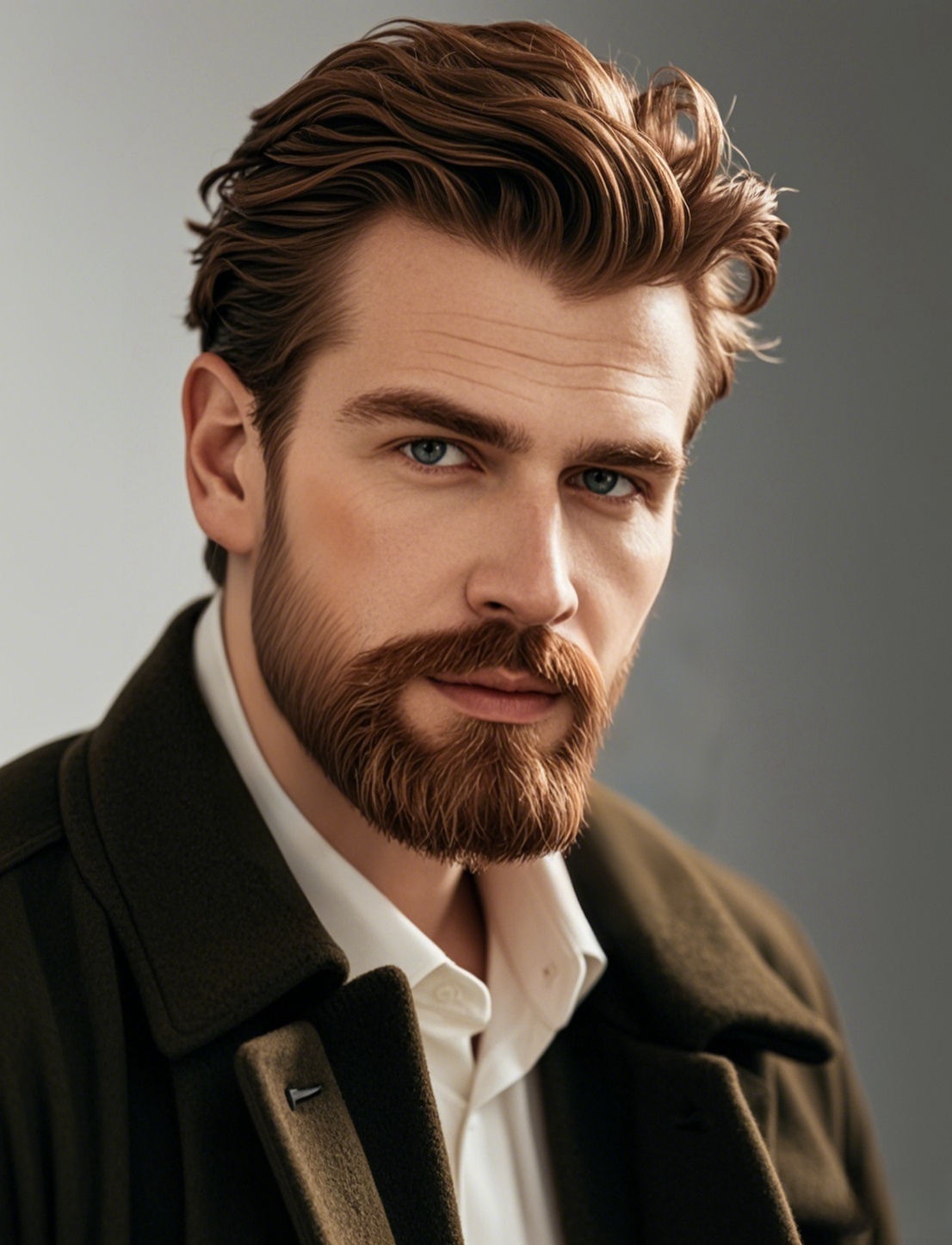 Man with a refined short goatee and formal attire