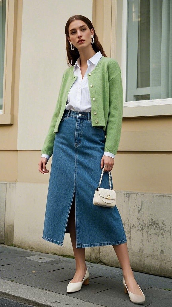 Elegant & Effortless: Styling a Denim Skirt for a Sophisticated Look
