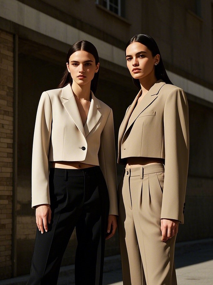 5. Cropped Jackets & Fitted Blazers for a Balanced Silhouette