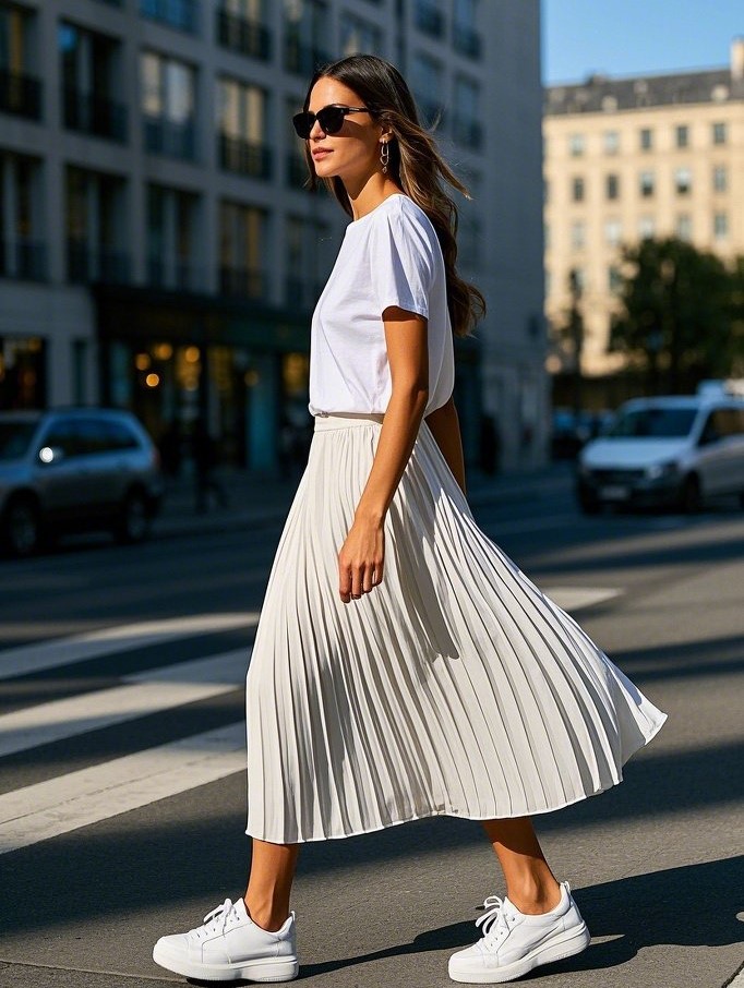 4. Flowy Midi Skirts