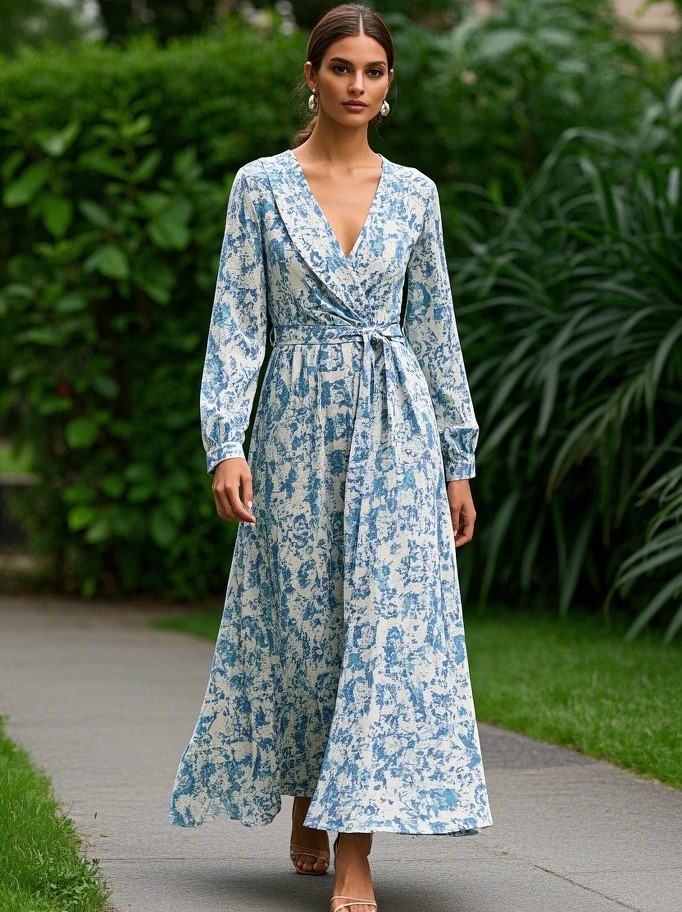 6. Maxi Dresses with a Defined Waist for a Graceful Look
