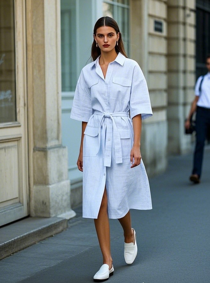 2. Shirt Dresses: Effortlessly Polished
