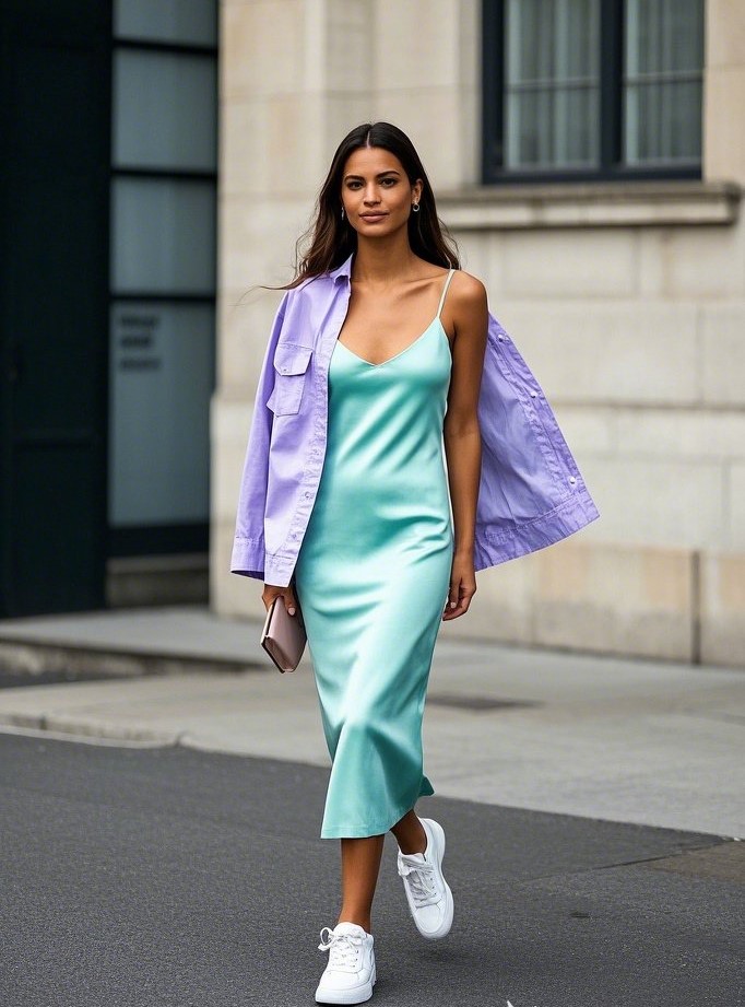7. The Sleeveless Slip Dress: Minimalist Magic