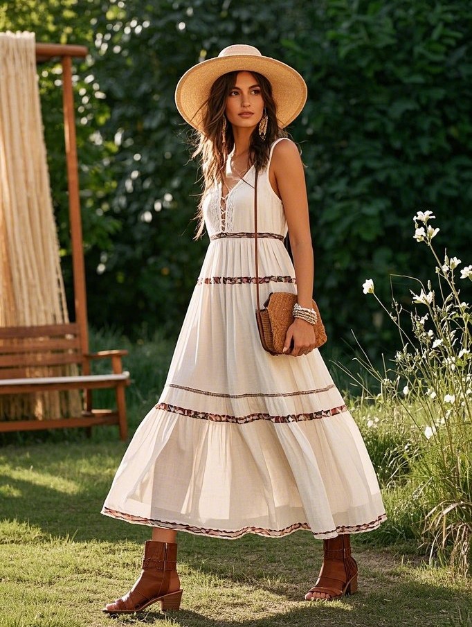4. The Tiered Maxi: Boho Meets Breezy