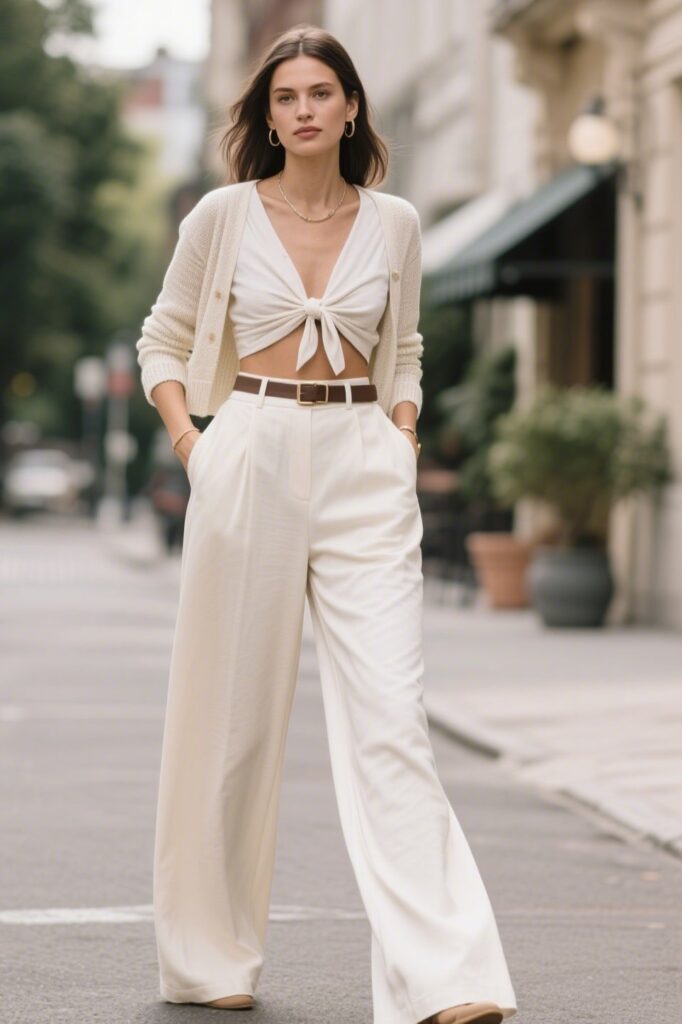 What to Wear with Wide Leg Pants