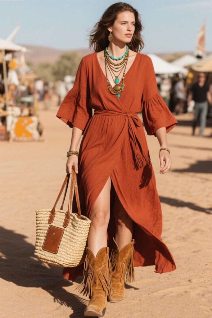 🌿 1. Earth Tones: The Heart of Boho Style