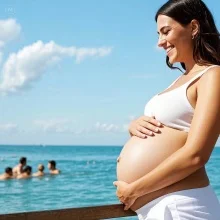 Emily, a Houston-based surrogate mother, smiling warmly.