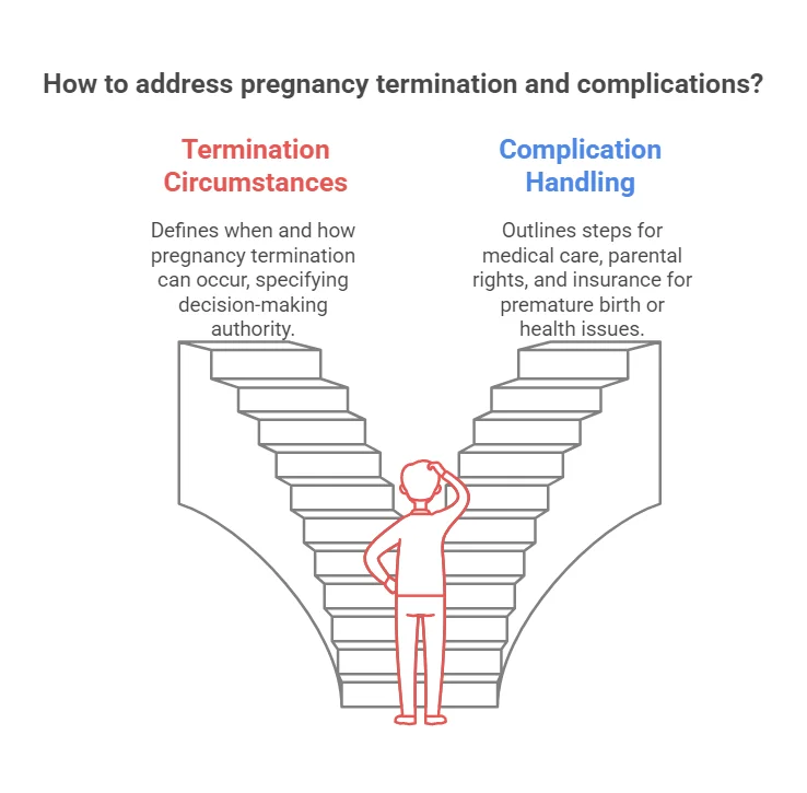 How to address pregnancy termination and complications?