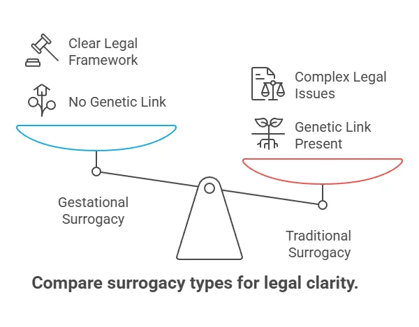 Compare surrogacy types for legal clarity.