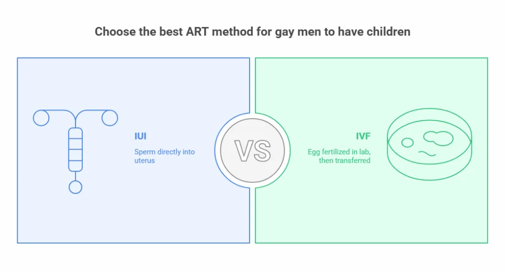 Choose the best ART method for gay men to have children