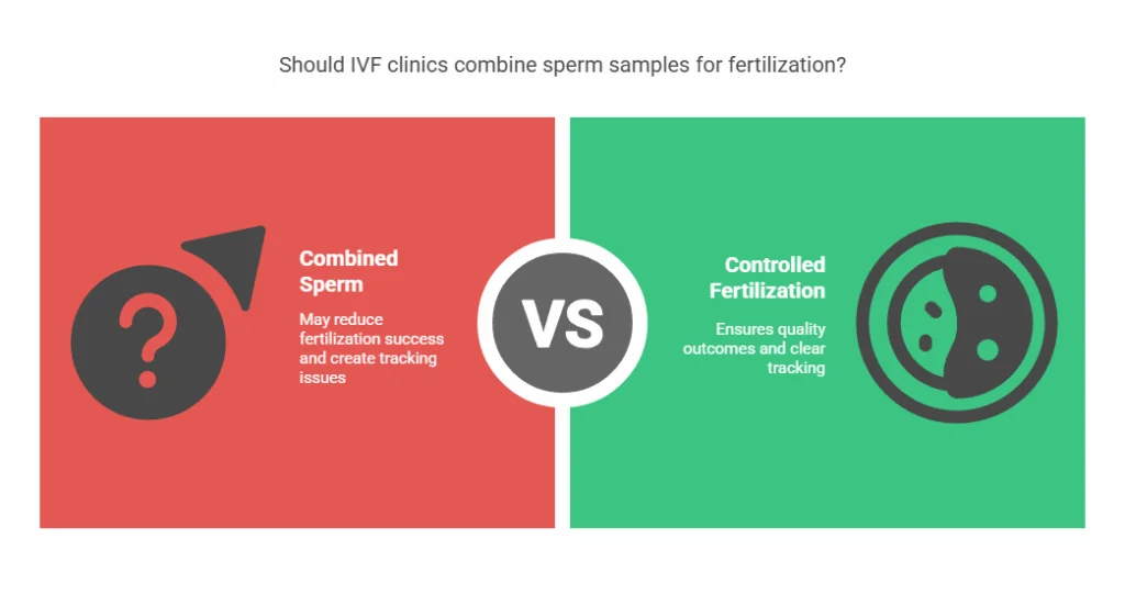 Should IVF clinics combine sperm samples for fertilization?