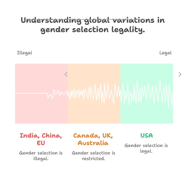 Understanding global variations in gender selection legality.