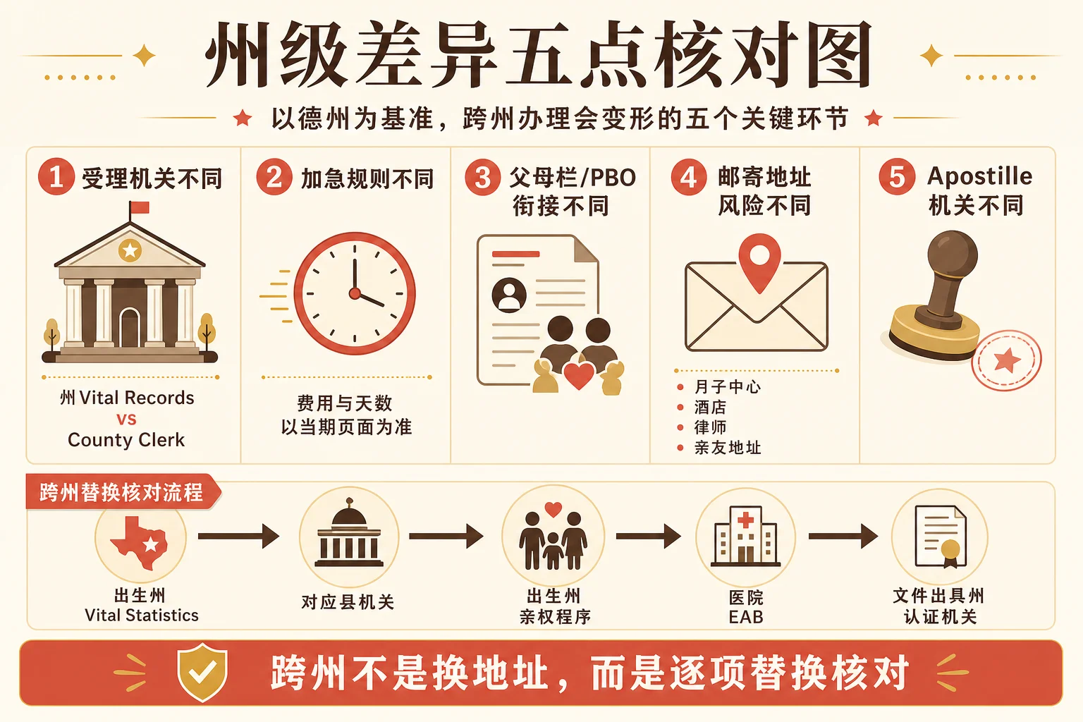 州级差异五点核对