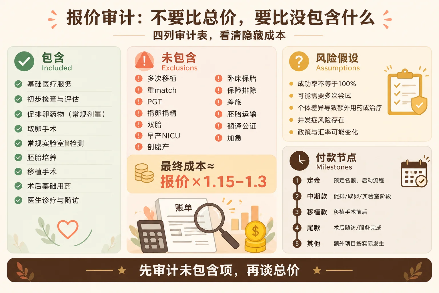报价审计未包含什么