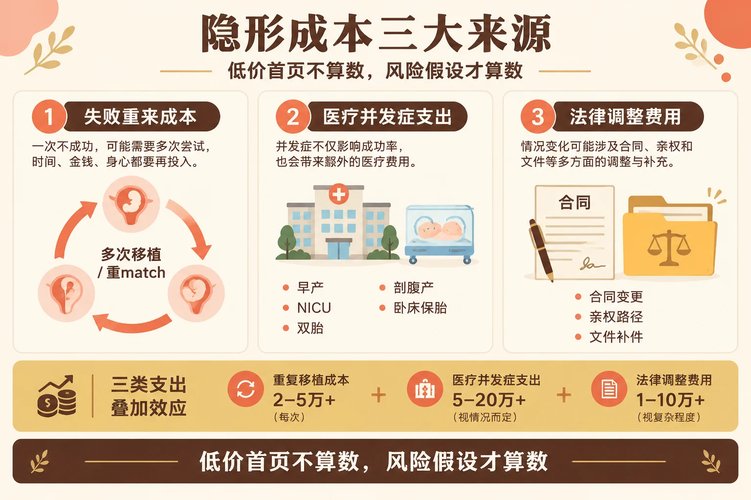 隐形成本三大来源信息图
