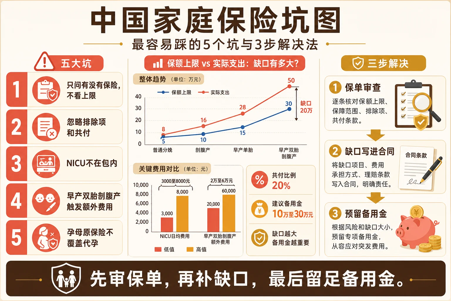 中国家庭保险坑信息图