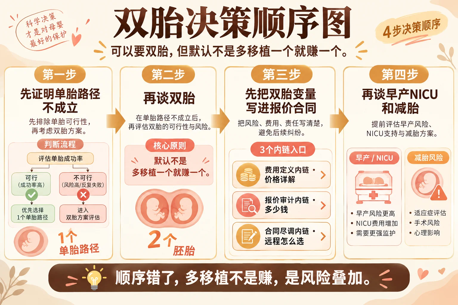 双胎决策顺序信息图