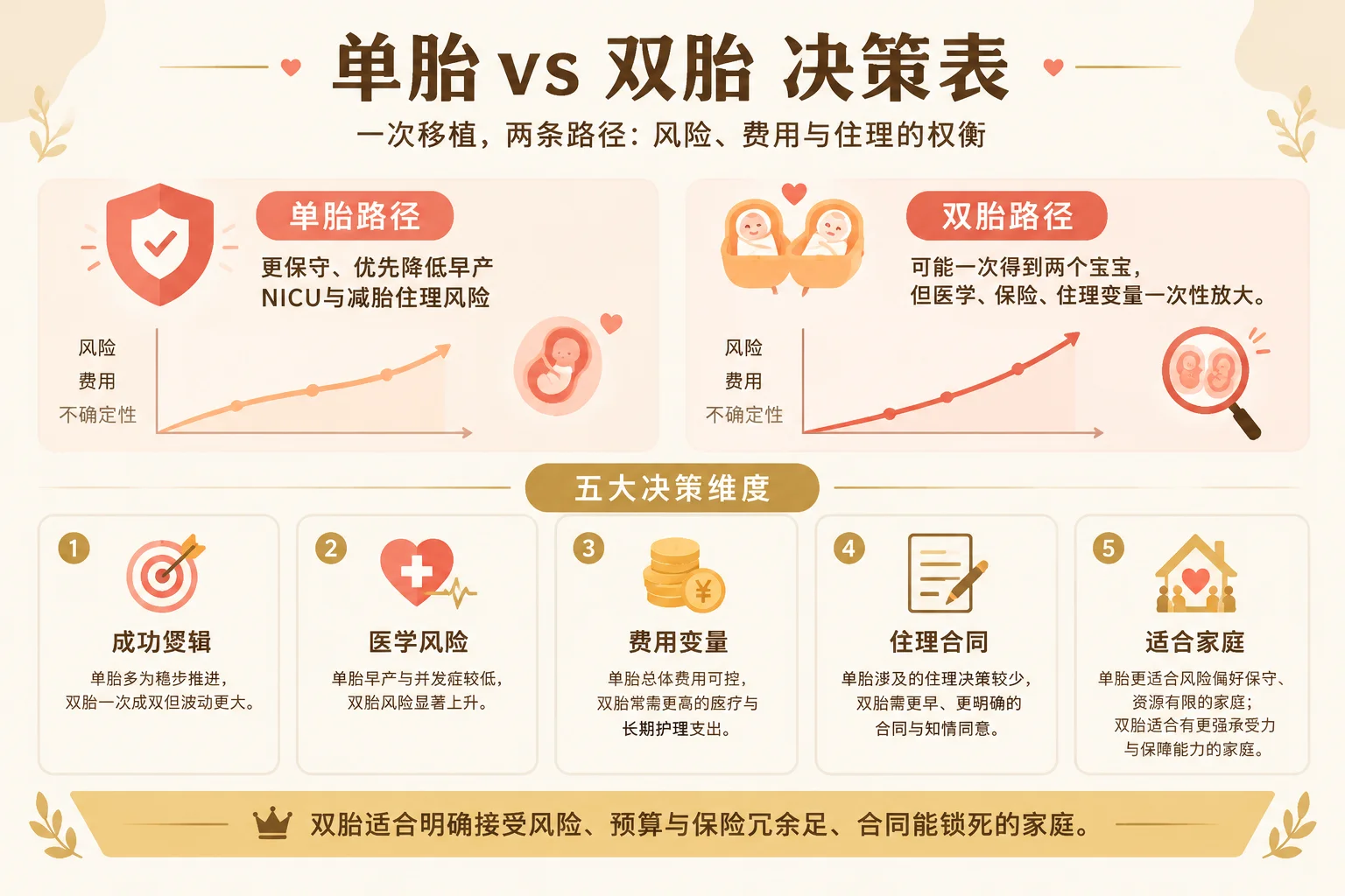 单胎vs双胎决策表信息图