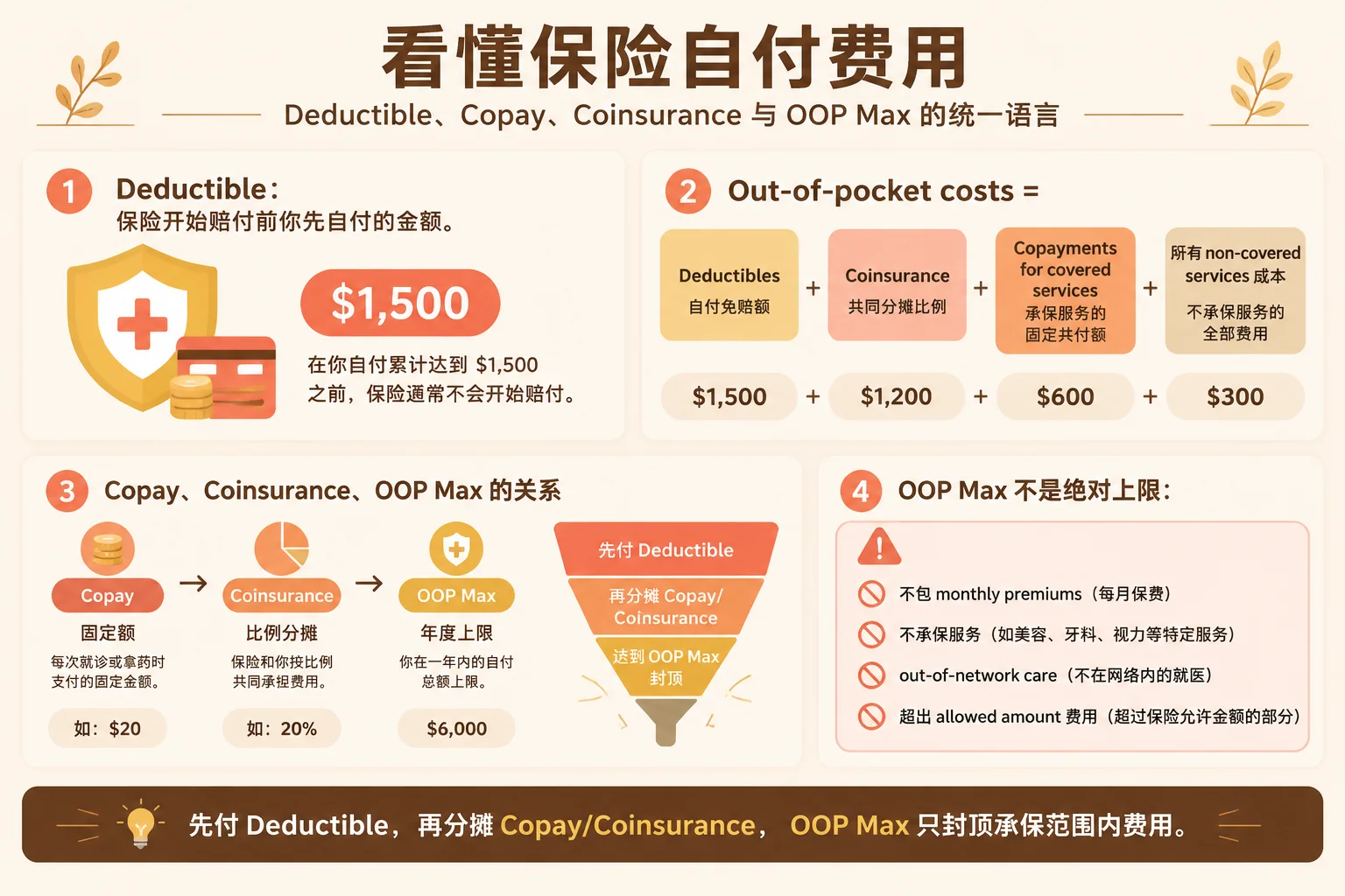 Deductible Copay Coinsurance OOP Max