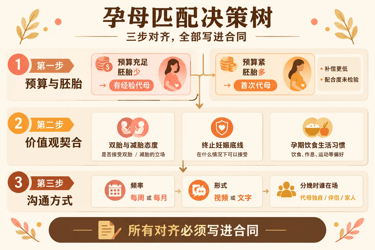 孕母匹配决策树信息图