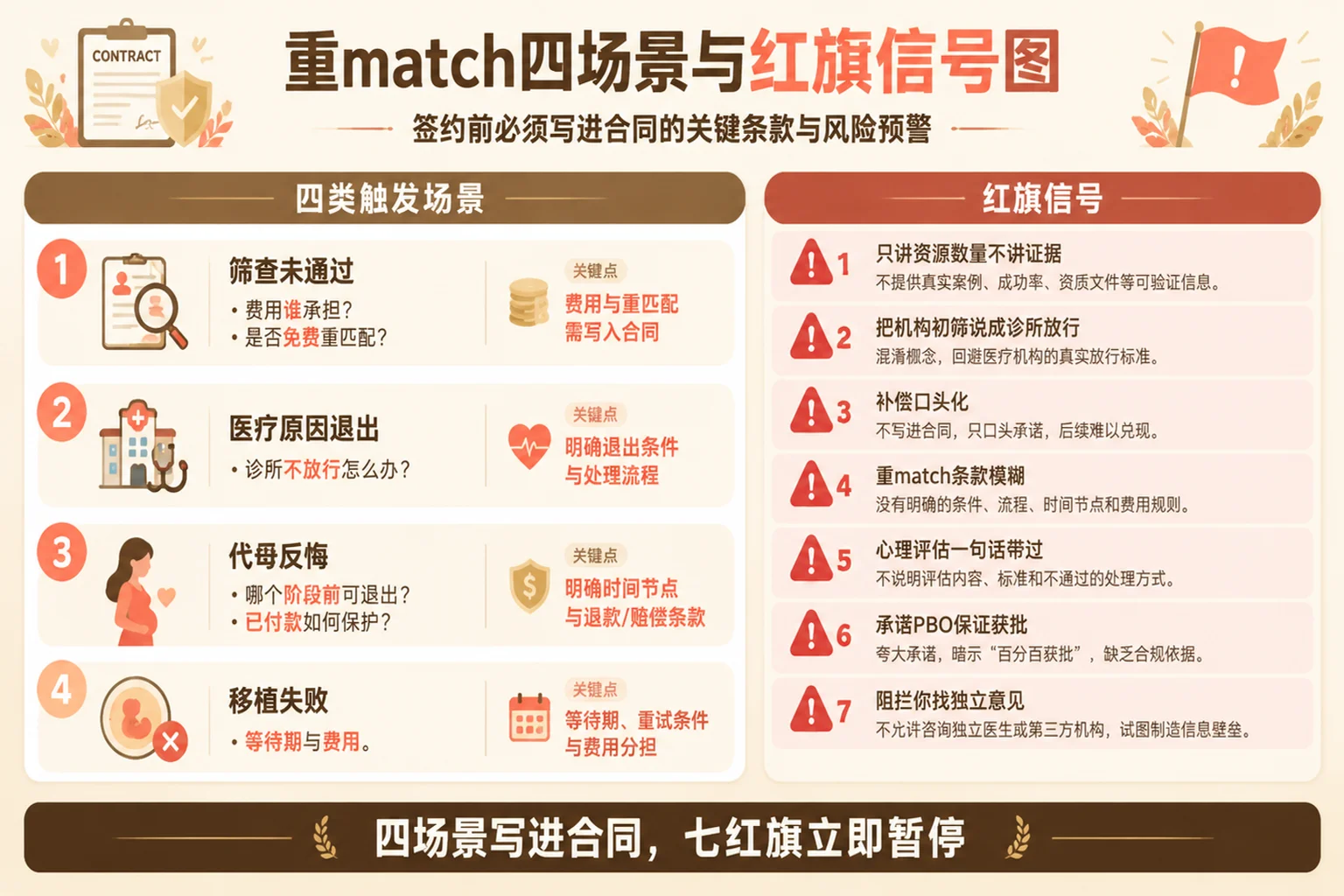 重match四场景与红旗信号信息图